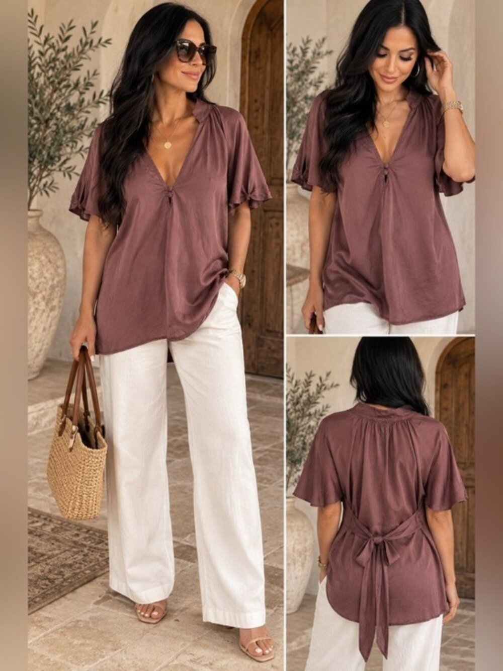 Sweet Tater for Intermix Angel Sleeve Tunic Top – Size 1 US Size Large
